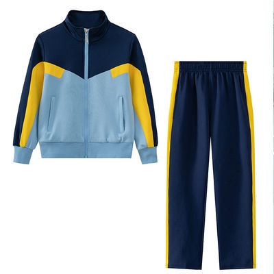 Schulkleidung Sportjacke Studentenuniformen Mantel mit Hosensatz