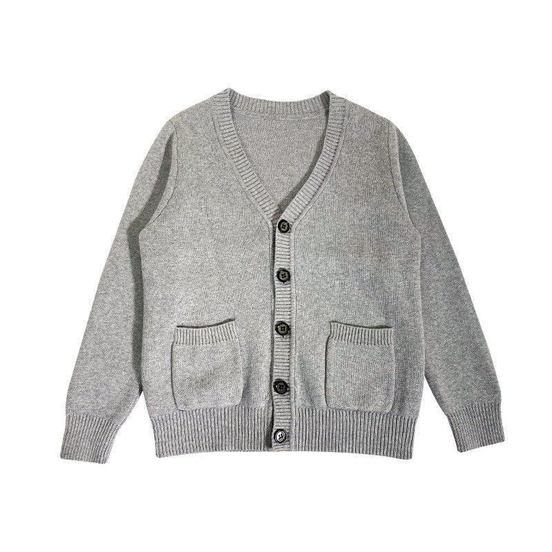 Schuluniform Gewirkter Cardigan Pullover Jumper Knopf Schließung Typ